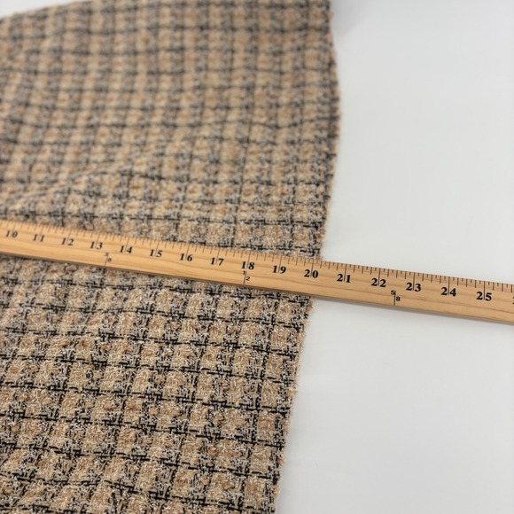 Studio C Women's Size 10 Plaid Tweed Knee Length Skirt Tan Brown‎ Black - Picture 5 of 7